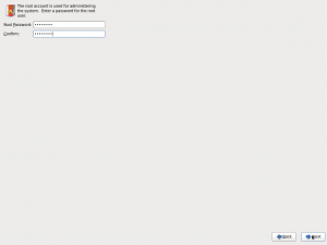 Figure 11: Choissiez un password pour le compte root