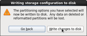 Figure 13: Cliquez sur "Write change to disk"