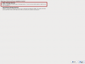 Figure 7: Choisissez "Basic Storage Device"