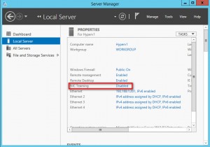 Figure 2: NIC Teaming dans la console Server Manager