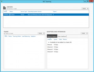 Figure 3: Console NIC Teaming