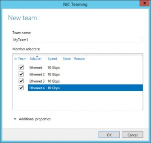 Figure 5: MyTeam1 et ses 4 cartes Ethernet