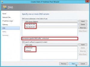 Figure 16: Entrez toutes les informations DNS