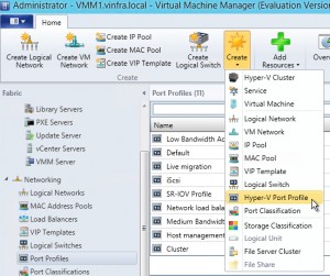 Figure 24: Create Hyper-V Port Profile