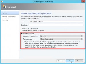 Figure 25: Configuration du Teaming