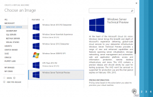 Figure 2: Window sserver Technical Preview