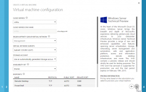 Figure 4: Sélection du service cloud